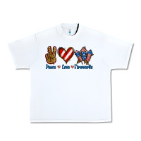 White Peace Love Fireworks Urban Heavy Tee - Jasminsmagicworld