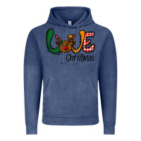 Vintage Denim love Christmas Vintage Hoodie - CowhideDigitalArt