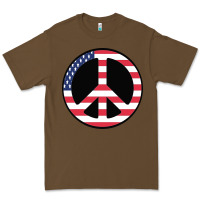 Cacao United states peace symbol Premium Tee - artisFamous