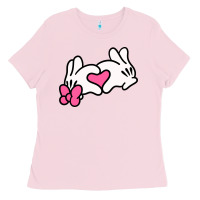 Bubblegum Pink Minnie Mouse Ladies Tee - CowhideDigitalArt
