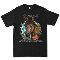 Black Just A Girl Who Loves Horses Premium Tee - artisFamous