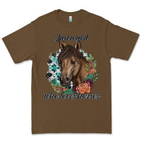 Cacao Just A Girl Who Loves Horses Premium Tee - artisFamous