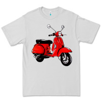 Dove Grey classic italian vespa scooter Premium Tee - artisFamous