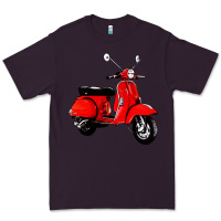 Plum classic italian vespa scooter Premium Tee - artisFamous