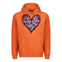 Carrot Glitter Purple Leopard Heart Premium Hoodie - Jasminsmagicworld