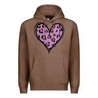 Chestnut Glitter Purple Leopard Heart Premium Hoodie - Jasminsmagicworld