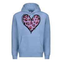 Colony Blue Glitter Purple Leopard Heart Premium Hoodie - Jasminsmagicworld