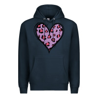 Navy Glitter Purple Leopard Heart Premium Hoodie - Jasminsmagicworld