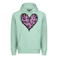 Seafoam Glitter Purple Leopard Heart Premium Hoodie - Jasminsmagicworld