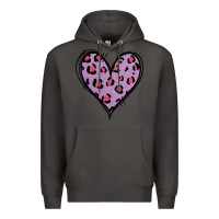 Smoke Glitter Purple Leopard Heart Premium Hoodie - Jasminsmagicworld