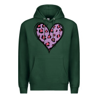 Sports Green Glitter Purple Leopard Heart Premium Hoodie - Jasminsmagicworld