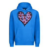 True Royal Glitter Purple Leopard Heart Premium Hoodie - Jasminsmagicworld