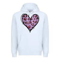 White Glitter Purple Leopard Heart Premium Hoodie - Jasminsmagicworld