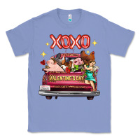 Colony Blue Valentine's Day Truck Farm Animals Cupid XOXO Classic Tee - FaDigitalArtStudio
