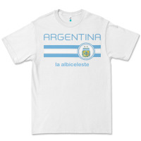 White soccer argentina jersey argentinian football la albiceleste Premium Tee - artisFamous