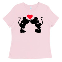 Bubblegum Pink Minnie Mouse Ladies Tee - CowhideDigitalArt