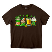 Chocolate Brown St. Patrick's Day coffee cups Heavy Core Tee - OliviaCreatesArt