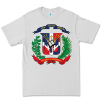 Dove Grey dominican republic flag national emblem republica dominicana t shirt Premium Tee - artisFamous