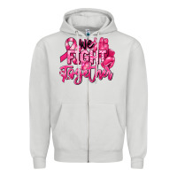Dove Grey we fight together breast cancer Zipper Hoodie - RanaPortraitStore