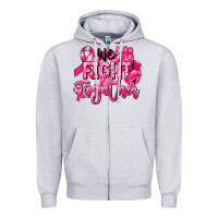 Heather Grey we fight together breast cancer Zipper Hoodie - RanaPortraitStore
