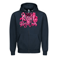 Navy we fight together breast cancer Zipper Hoodie - RanaPortraitStore