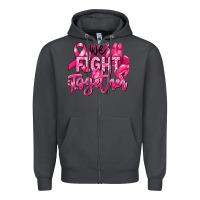 Smoke we fight together breast cancer Zipper Hoodie - RanaPortraitStore