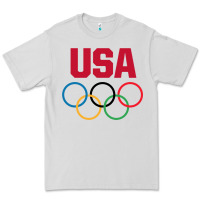 Dove Grey Olympic Rings Premium Tee - artisFamous