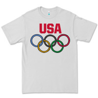 Dove Grey Olympic Rings Premium Tee - artisFamous