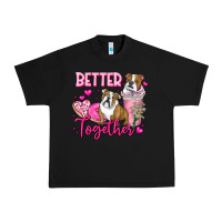 Black Be Mine Valentine Dog Urban Heavy Tee - CowhideDigitalArt