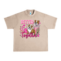 French Oak Be Mine Valentine Dog Urban Heavy Tee - CowhideDigitalArt