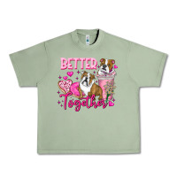 Oil Green Be Mine Valentine Dog Urban Heavy Tee - CowhideDigitalArt