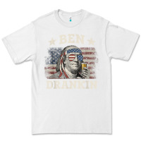 White Ben Drankin 4th of July Patriotic Funny T-Shirt Premium Tee - artisFamous