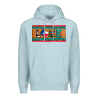 Blue Mist love texas sunflowers cactus cowhide license plate Premium Hoodie - Artiststas