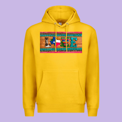 Love Texas Sunflowers Cactus Cowhide License Plate Premium Hoodie Designed By Artiststas