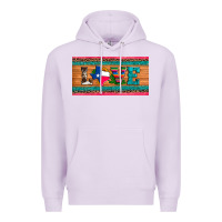 Lilac love texas sunflowers cactus cowhide license plate Premium Hoodie - Artiststas