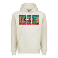 Oatmeal Heather love texas sunflowers cactus cowhide license plate Premium Hoodie - Artiststas