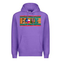 Purple love texas sunflowers cactus cowhide license plate Premium Hoodie - Artiststas