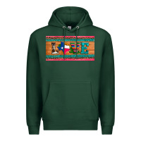 Sports Green love texas sunflowers cactus cowhide license plate Premium Hoodie - Artiststas