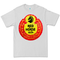 Dove Grey red horse Premium Tee - artisFamous