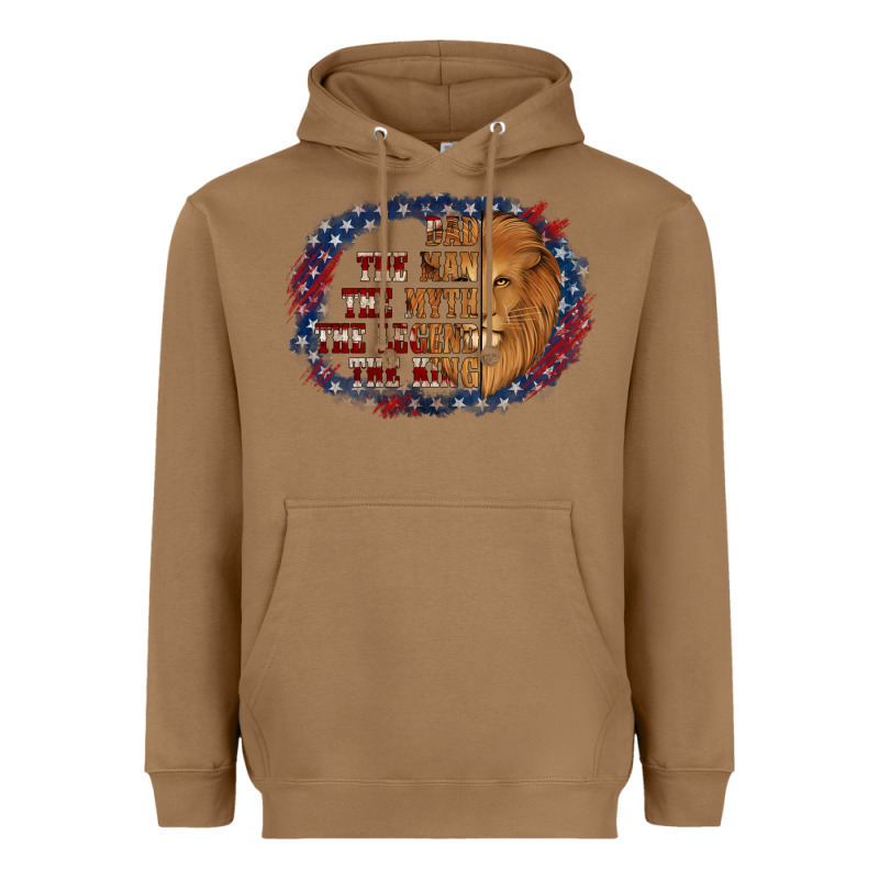 Dad The Man American Flag Heavyweight Hoodie by Jasminsmagicworld | Teevron