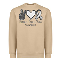 Mushroom Peace Love Cure Lung Cancer Heavyweight Sweatshirt - Jasminsmagicworld