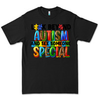 Black look beyond autism and see someone special Premium Tee - FaDigitalArtStudio