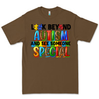 Cacao look beyond autism and see someone special Premium Tee - FaDigitalArtStudio