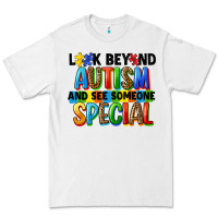 White look beyond autism and see someone special Premium Tee - FaDigitalArtStudio