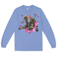 Colony Blue baby elephant with tutu Long Sleeve Tee - LillyAllenDesigns