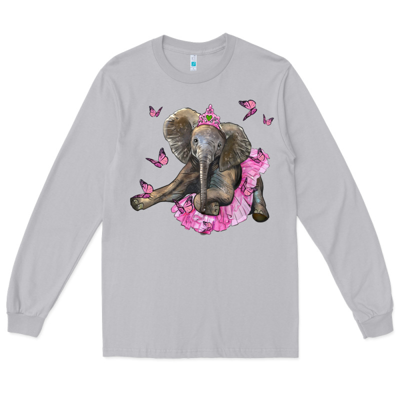 Baby Elephant With Tutu Long Sleeve Tee by LillyAllenDesigns | Teevron