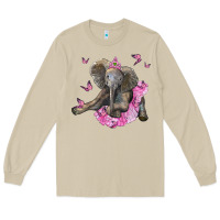 Mushroom baby elephant with tutu Long Sleeve Tee - LillyAllenDesigns