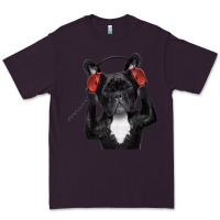 Plum french bulldog dj style Premium Tee - artisFamous