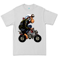 Dove Grey monkey bike cartoon Premium Tee - artisFamous