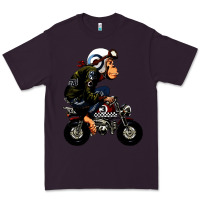 Plum monkey bike cartoon Premium Tee - artisFamous